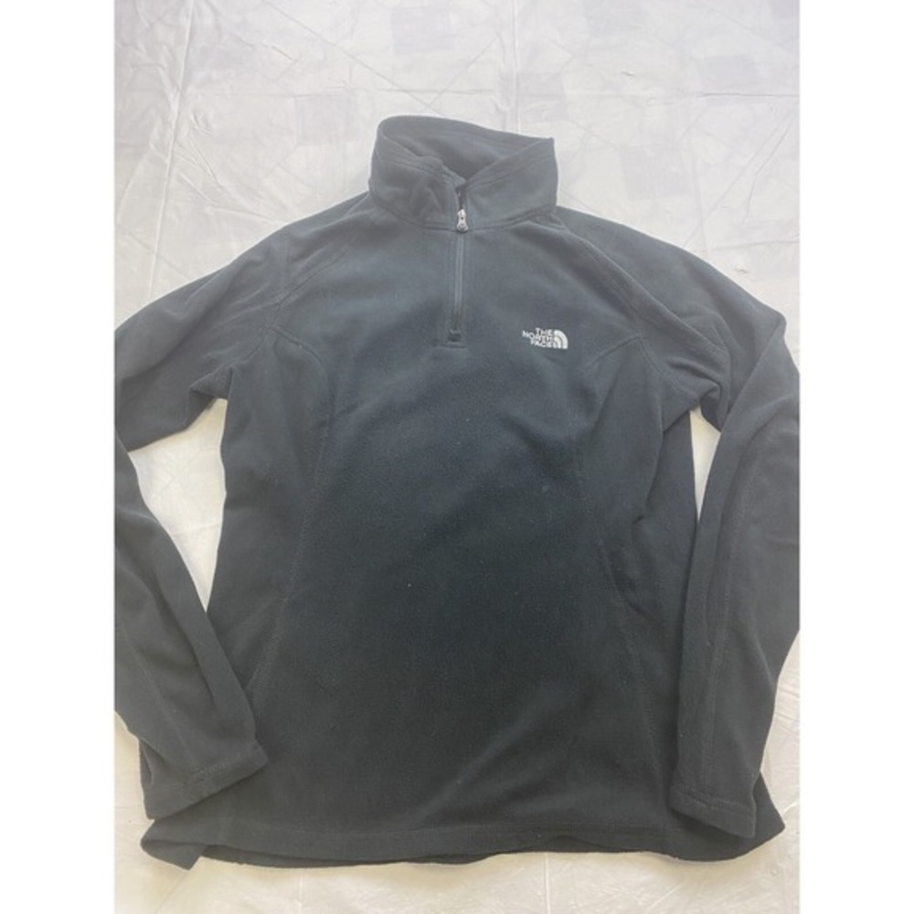 Womens‎ North Face Black Long Sleeve Quarter Zip Shirt Size Small Fleece